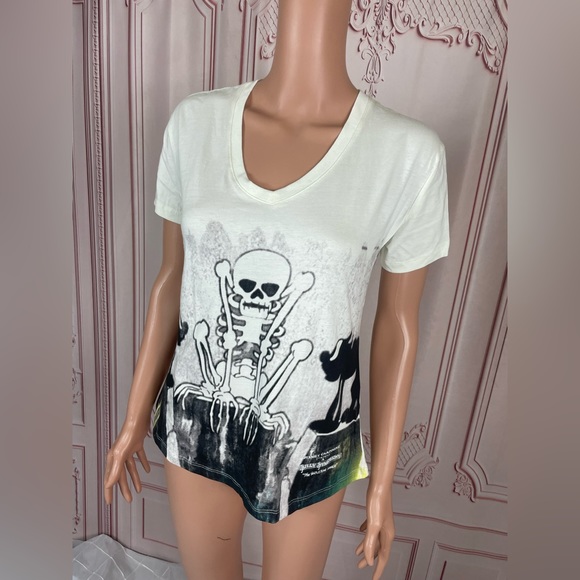 DISNEY PARK CARTOON t shirt skeletons size XS silly symphony NEW - Picture 3 of 10